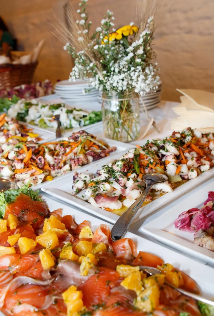 Wedding buffet station